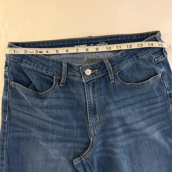 Old Navy Wow Wide Leg Jeans Size 10 - Picture 3 of 6